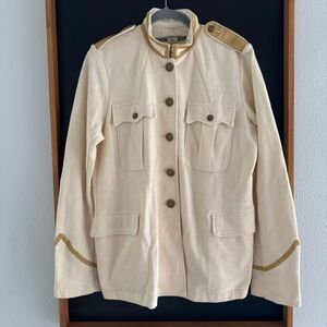 Denim and Supple Ralph Lauren Women's Cream Military Style Jacket
